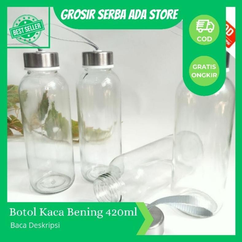 (Gr 08) Botol Kaca Doff 420Ml / Khusus Grosir / Isi 80Pcs / Botol Kaca Bening 420Ml / Botol Doff 420
