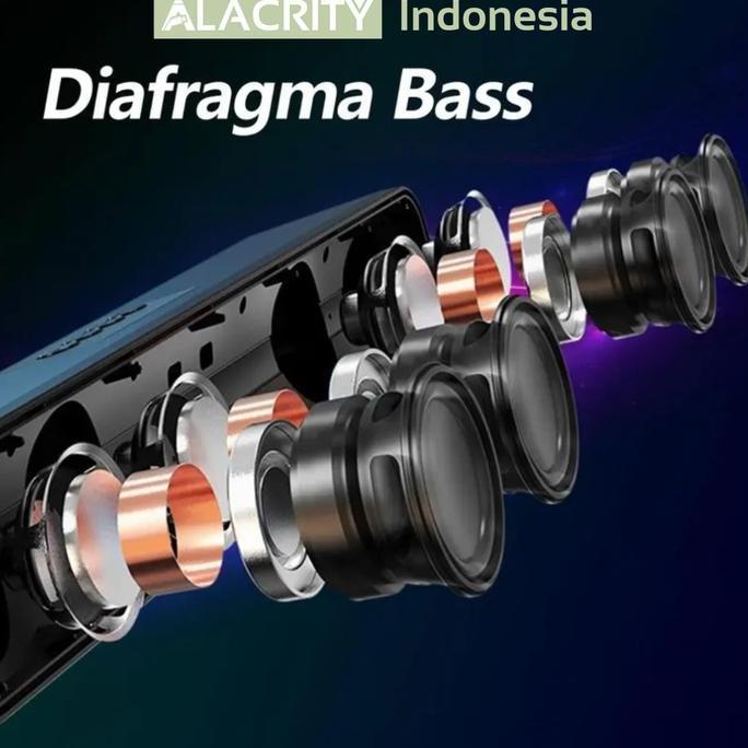 DR372 - CODALACRITY Speaker Bluetooth Soundbar RGB LED Light Colors Computer TV PSP Phone TF Multifu