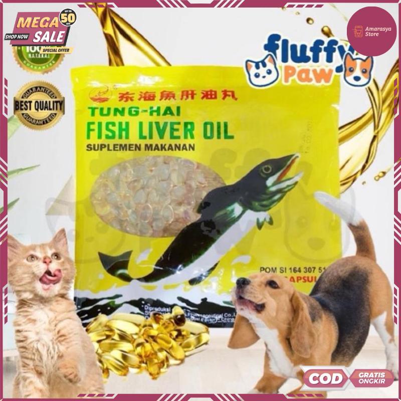 Cuci Gudang Tung Hai Fish Liver Oil isi 500 Capsules (kemasan pabrik asli)  | Vitamin & Suplemen Min