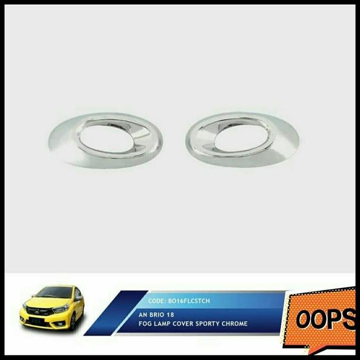 TERLARIS COVER FOGLAMP ALL NEW BRIO 2018 2019 CHROME 