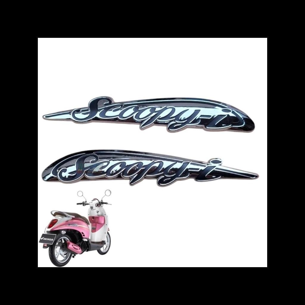 logo emblem body scoopy karbu scoopy i kanan kiri set berkualitas