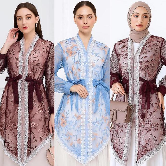 Sale Yesaya - Outer Brokat Renda Elegan | Outer Kebaya Modern | Outer Hijab & Non Hijab 26713