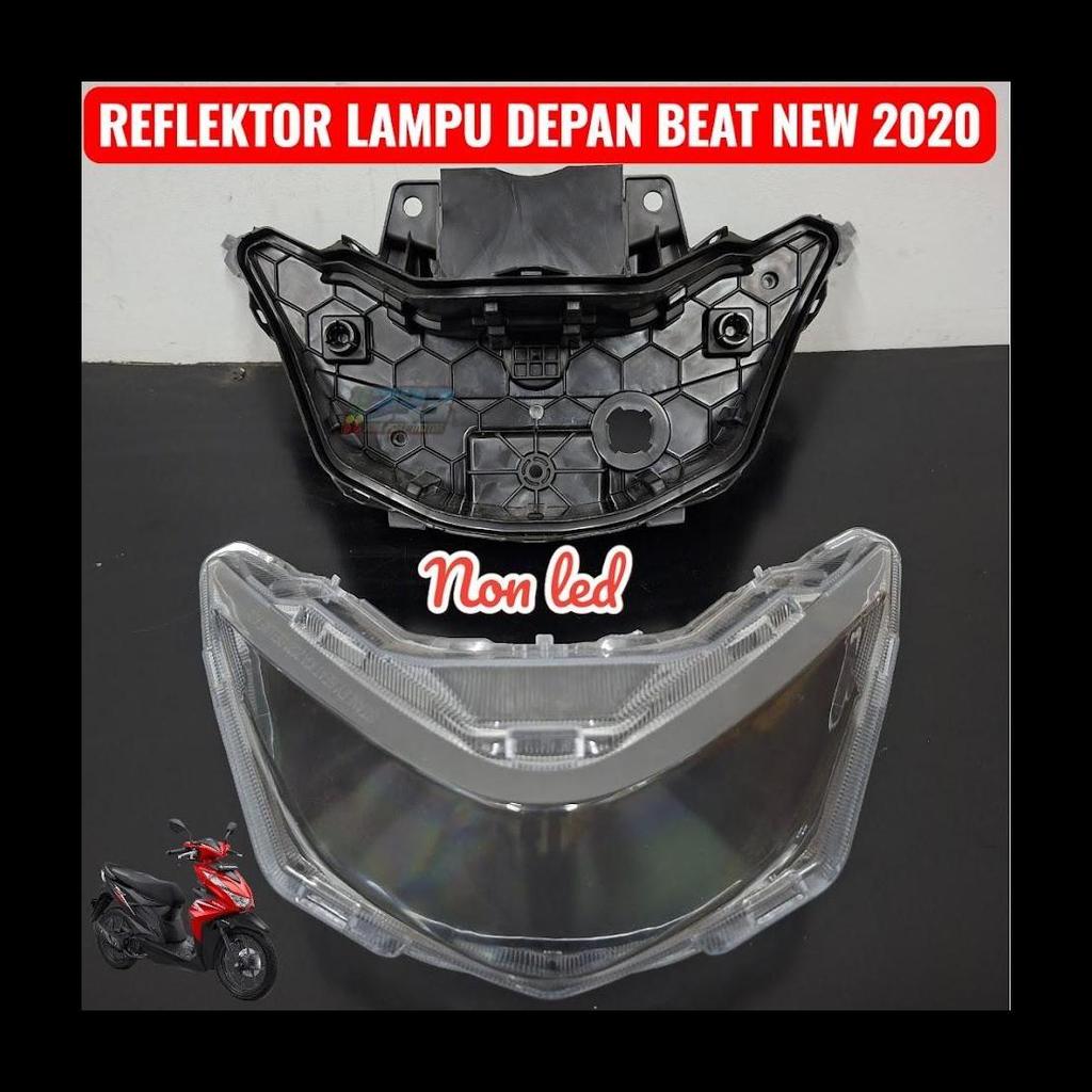 housing batok reflektor lampu depan beat new 2020 deluxe street K1A set mika lampu depan berkualitas
