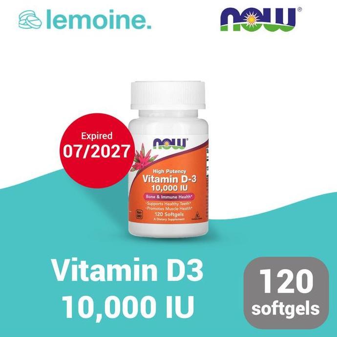 Suplemen Vitamin D3 10000 120 Softgel Now