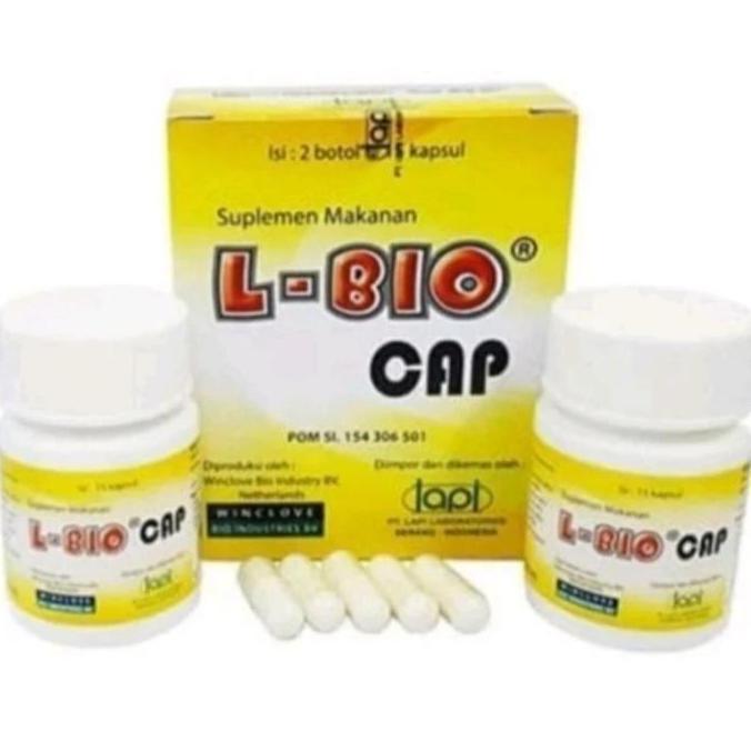 L-BIO CAP Suplemen Makanan Isi 2 Botol Kapsul Exp Okt 2026 POM SL 154 306 501