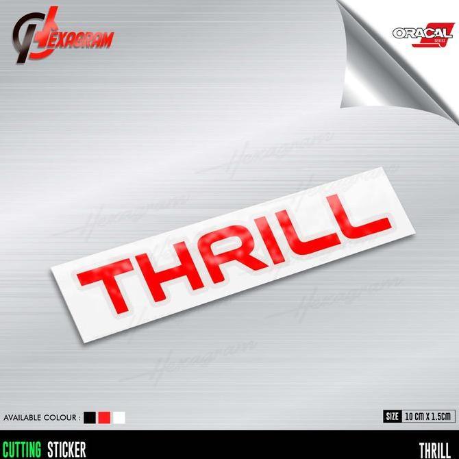 Murah Cutting Sticker Sepeda THRILL Logo | Stiker Sepeda Logo THRILL | THRIL Non COD