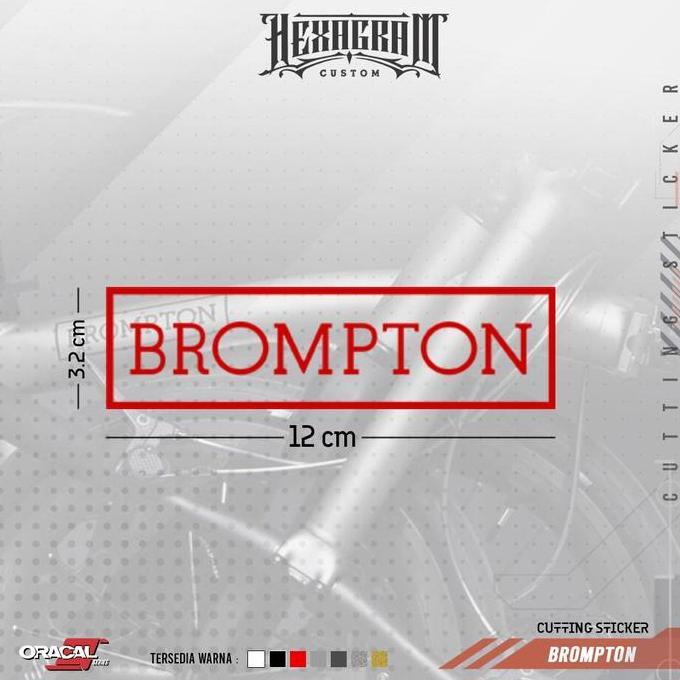 Murah Cutting Sticker BROMPTON Bike Logo | Stiker Cutting Logo Sepeda BROMPTON | Brompton Non COD