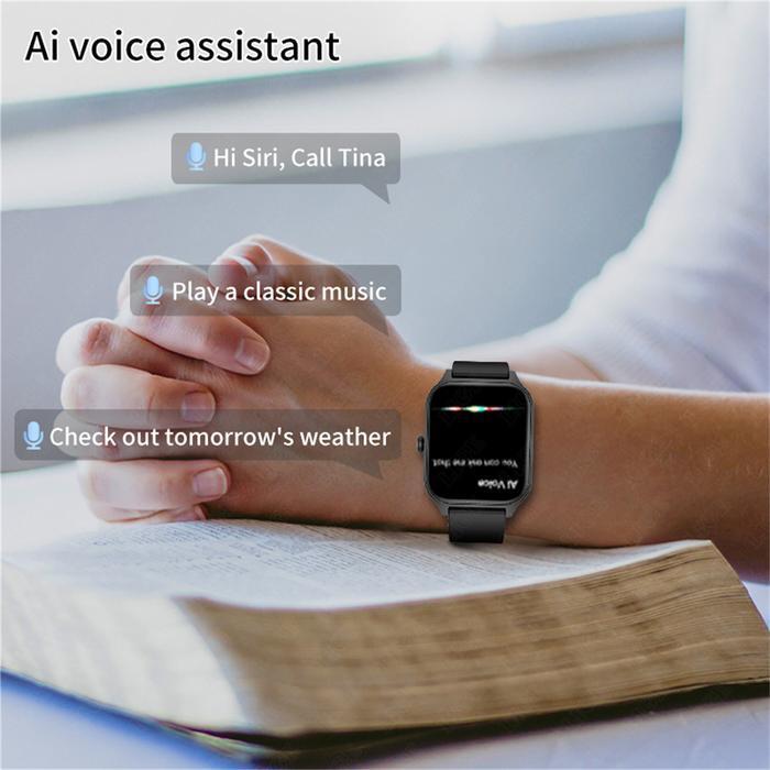 LIGE Jam Tangan Pintar Pria Baru Layar AMOLED 1.83 "Layar Sentuh Penuh Pelacak Kebugaran Panggilan B