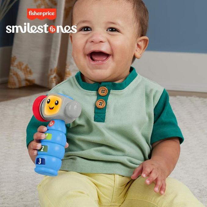 Thebest- Fisher Price Tap 'N Learn Hammer - Mainan Edukasi Anak Balita