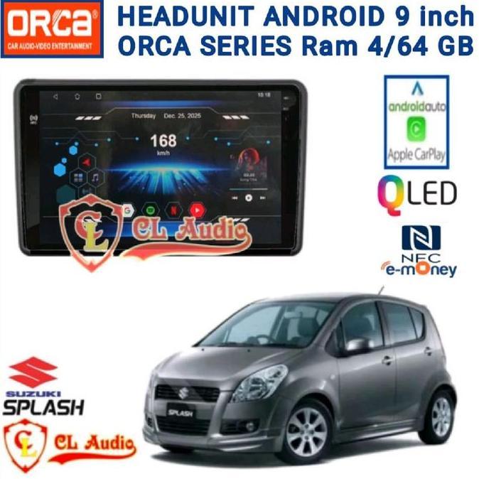 Head Unit Android ORCA Eco Automatic 9 Inch Suzuki Splash Ram 4/64GB NFC Terlaris