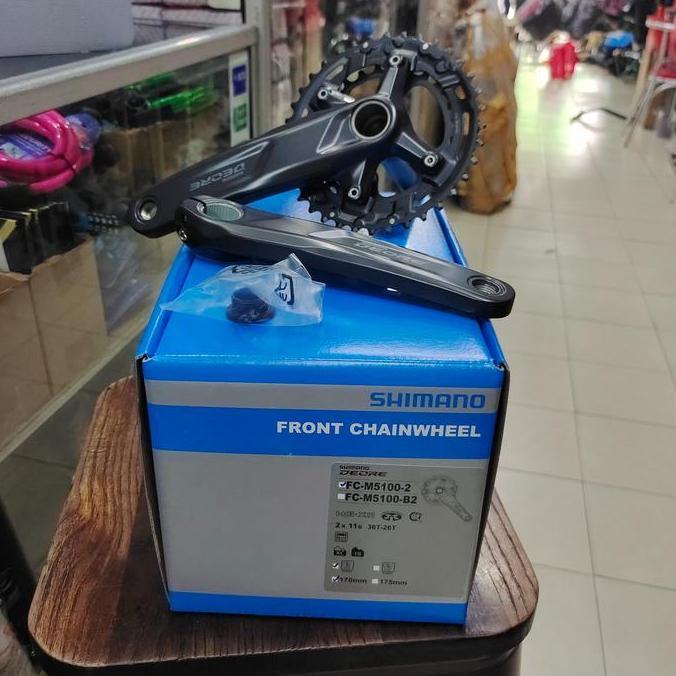 Crank Shimano Deore Fc-M5100-2 Crankset 2X11 Speed 36/26T Arm 170 -Crank 2 Speed Shimano Deore M5100