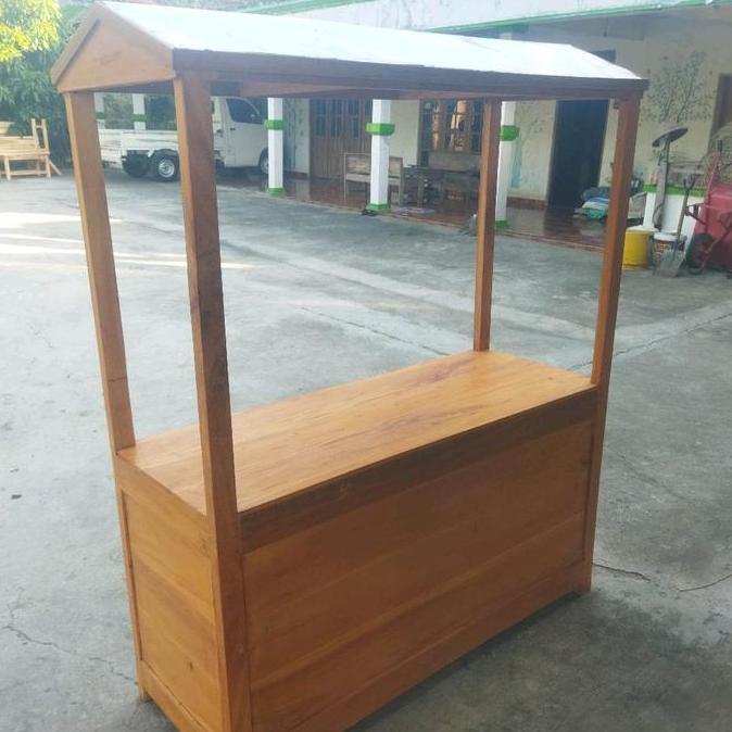 Terlaris Booth Warung Terbuat Dari Kayu Tanpa Roda