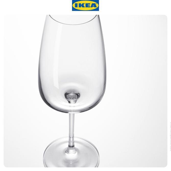 IKEA DYRGRIP Gelas Kaca Bening untuk Wine 42cl Peralatan Makan  Putih (TERBAIK) (TERBARU) (TERMURAH)