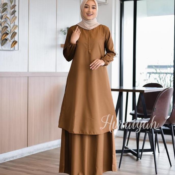 (BEST SELLER) ss syakira GAMIS pemda TOYOBO Huraiyah asn pegawai kantor dinas khaki tua busui terbar