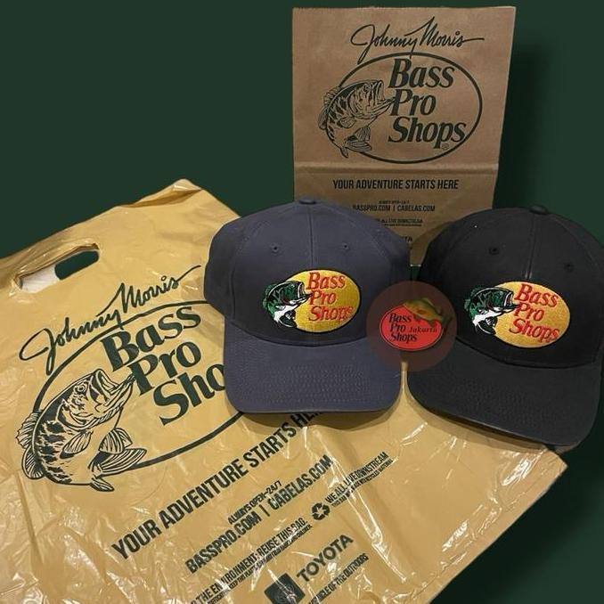Murah Topi bass pro shops / bass pro shops cap original versi bordir berbahan twill / twill cap Non 
