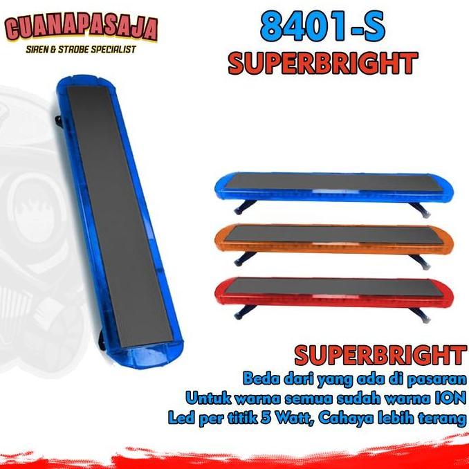 Murah Lightbar 8401 ION BLUE UPGRADE Rotator polisi patwal Non COD