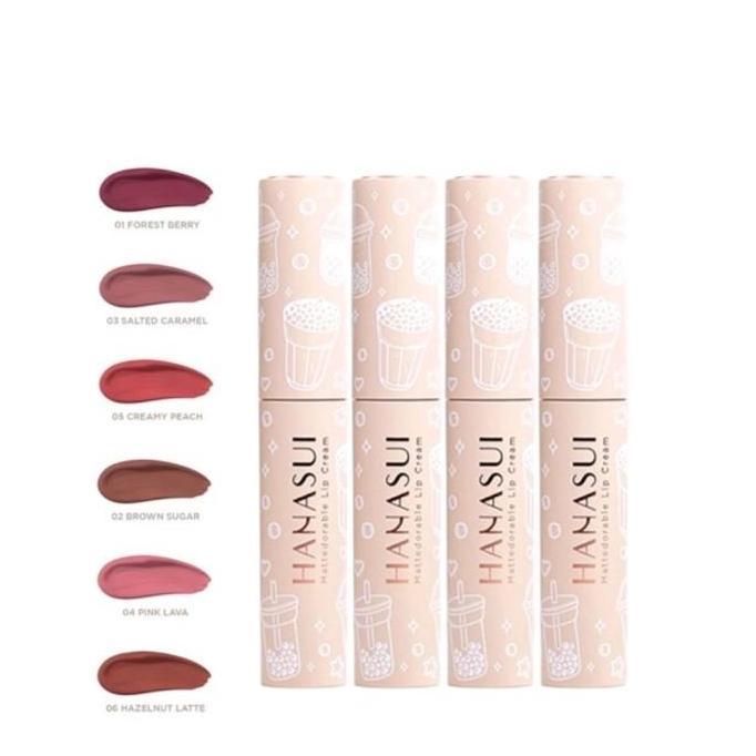 Bytlip- Lip Cream Hanasui Boba Edition Matcha Latte No 16 Brown Sugar Ombre Original Tahan Lama Dan 