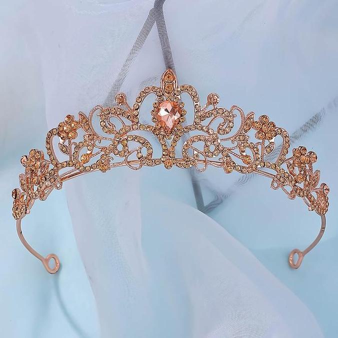 Gogopix- Mahkota Luna Aksesoris Rambut Pesta Pengantin Hijab Bride Wedding Pesta Ulangtahun Sister