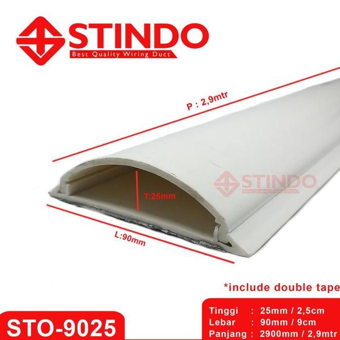 Kabel Duct Oval 90X25 / Floor Duct 90X25 Panjang 2,9Mtr Merek Stindo