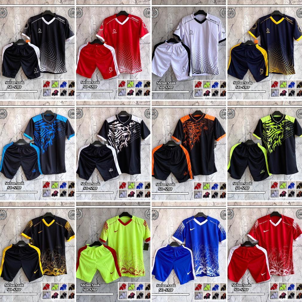 Terlaris` Jersey Bola Anak Anak Umur 5-15 Tahun Baju Futsal Anak Sd/Smp