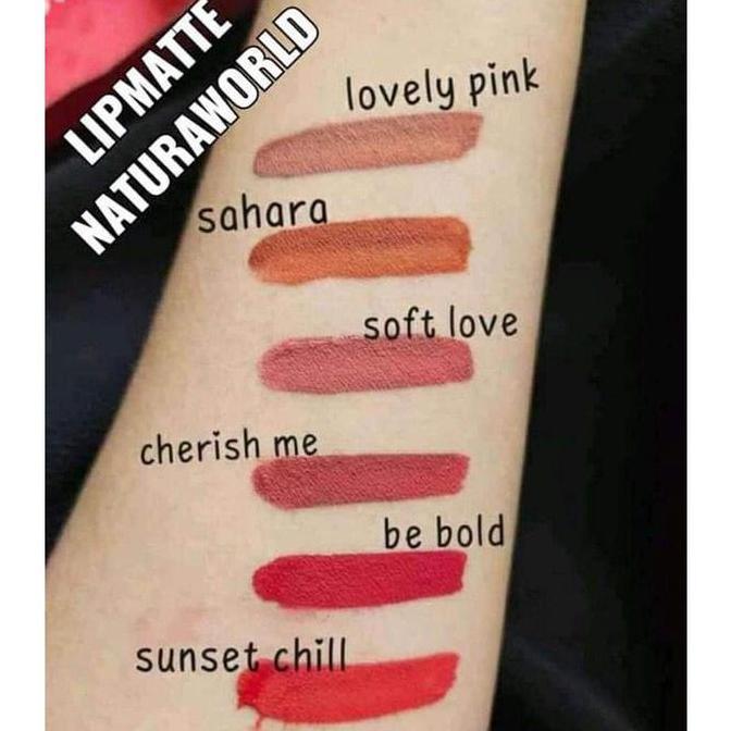 Lipss- Natura World Lipmatte Ultrasmooth Original 100% Memberikan Efek Matte Tahan 16 Jam Pigmented 