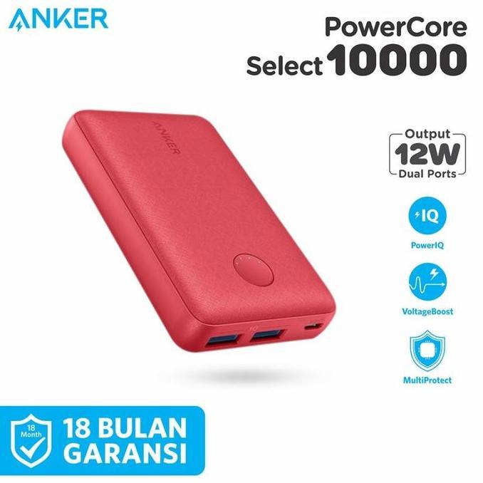 Powerbank Anker Powercore Select 10000mAh - A1223 (TERBAIK) (TERBARU) (TERMURAH)