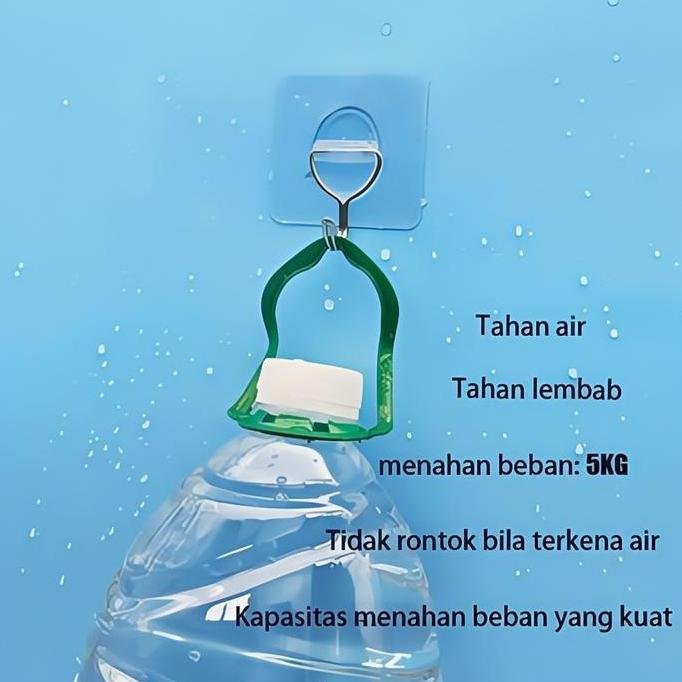 Whsxy- 10 Buah Gantungan Tempel Transparan/Maks 5-8Kg/Gantungan Tempel Hook/Gantungan Dinding Kait M
