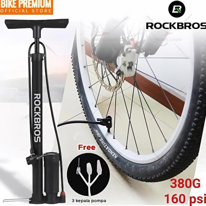 ROCKBROS 380G POMPA BAN SEPEDA MOTOR BOLA PUMP 160 PSI POMPA SEPEDA ORIGINAL DAN TERPERCAYA