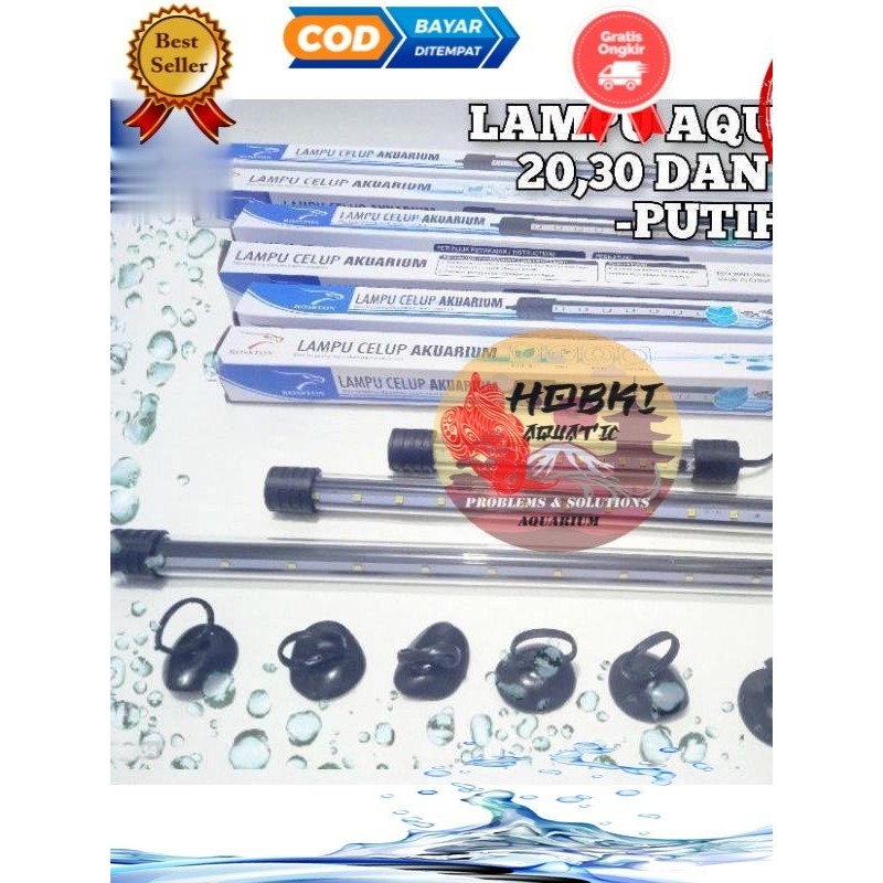 LAMPU AQUARIUM LED 50/60cm Rosston(MURMER) PROMO model baru