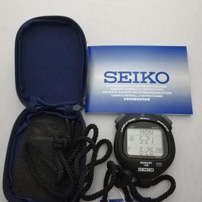 Stopwatch SEIKO 100 Lap Memory Seiko Stopwatch S23601 Hitam Outdoor Terlaris
