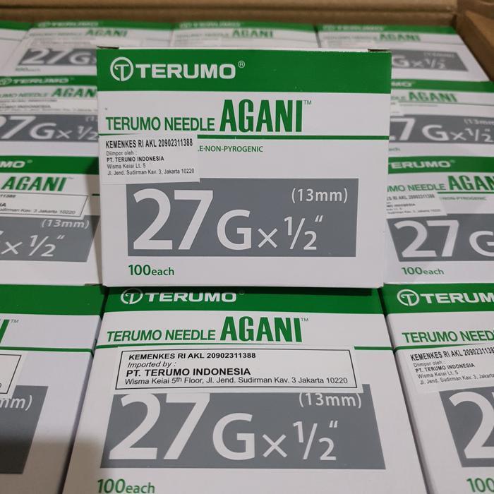 Needle Terumo 27 G / Needle Agani 27G / Jarum Suntik Terumo isi 100 pc