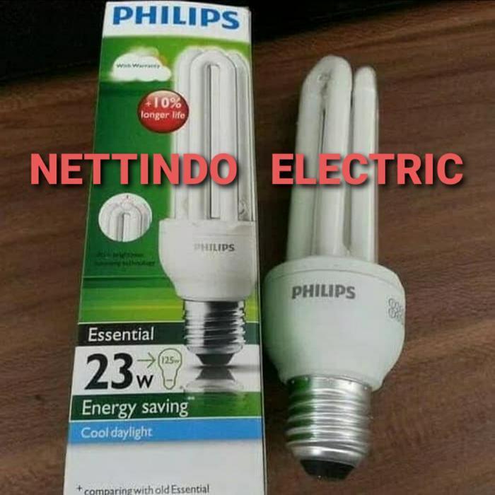 Lampu philips essential esential 23w 23watt 23 w 23 watt philip