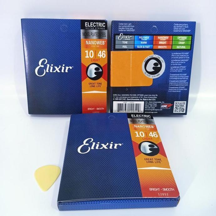 Gongging- Senar Gitar Elixir Eletrik 10-46/Senar Gitar Elixir/Senar Elixir 010