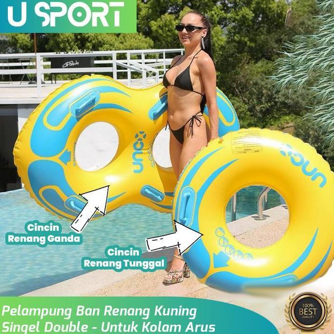Pelampung Ban Renang Kuning Single/ Double Untuk Kolam Arus