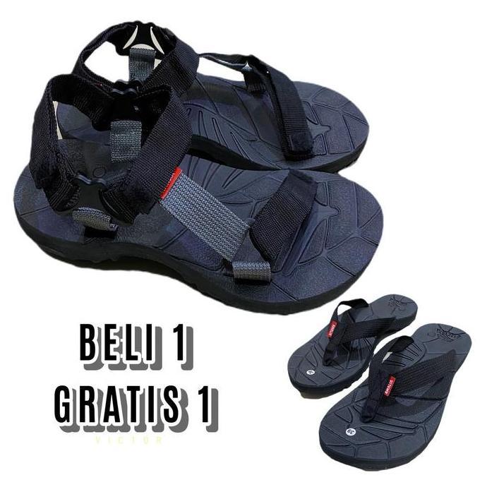 Kakikaki- Sandal Gunung Pria Wanita Upper Polyster Webbing+Universal Strapping - Ukuran Jumbo Size 3