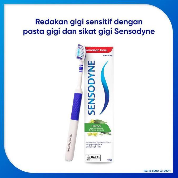 Whtting- Sensodyne Toothpaste Pasta Gigi Sensitif Ekstrak Herbal Alami 3X100Gr - Triplepack