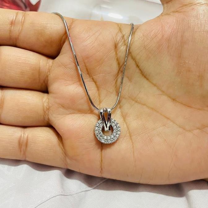 Kilaugaya- Kalung Titan Liontin Matahari Anti Karat [Free Cincin] Kalung Dua Warna Putih Dan Kuning 