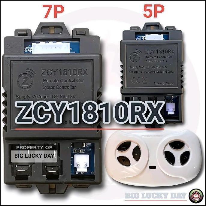 Lansungkirim- Remot Receiver Zcy1810Rx / Jr1810Rx 7Pin / 5Pin 6V - 12V Mobilan Aki Anak Remote Contr