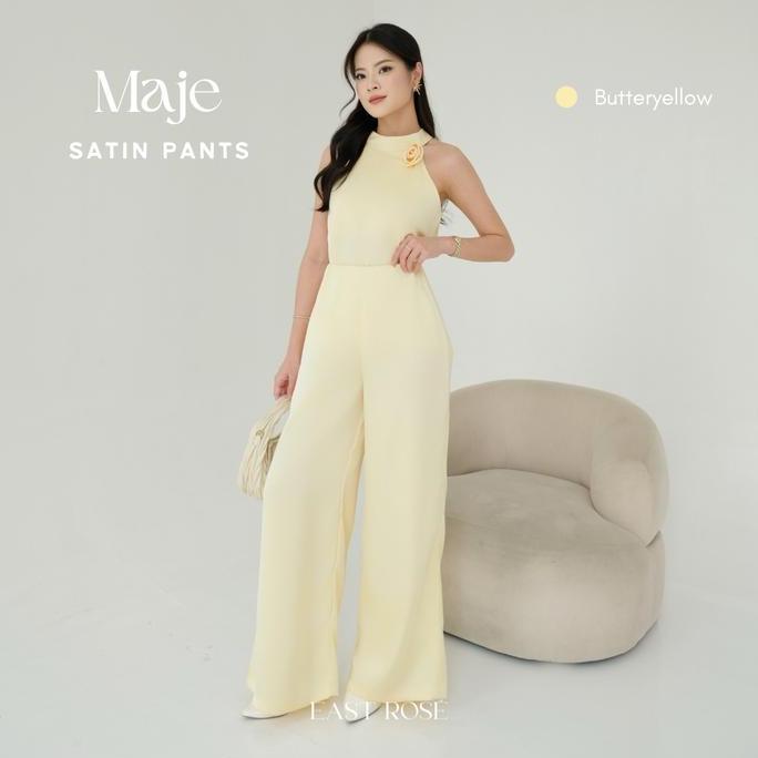 Pastikirim- [Celana Saja] Maje Satin Pants  | Satin Pants | Celana Panjang Satin | Satin | Celana Sa