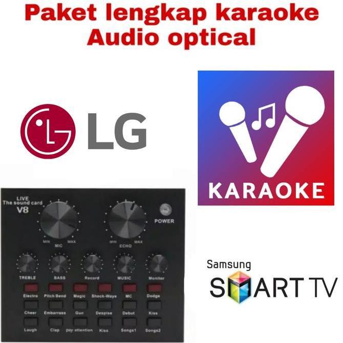 Paket lengkap karaoke tv audio optical ke home theater