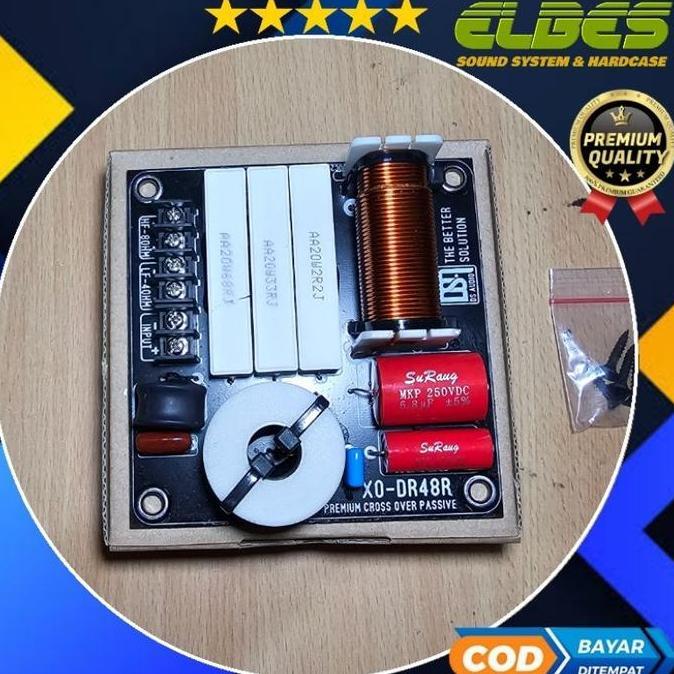 Crossover pasif 2 way DR48 XO DR48R 4 ohm mid high line array