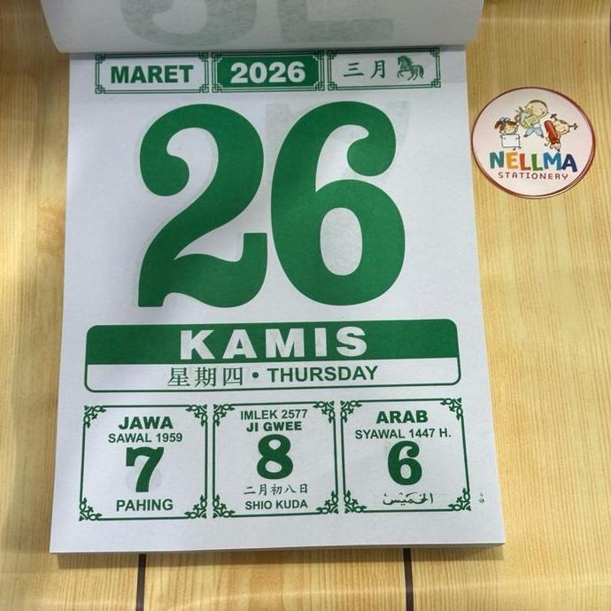 Doxdoc- Kalender Harian Sobek Besar 2026 Gr