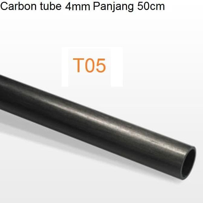 Lansungkirim- Pipa Karbon 4Mm Carbon Fiber Tube 4Mm X 500Mm Quadcopter Panahan