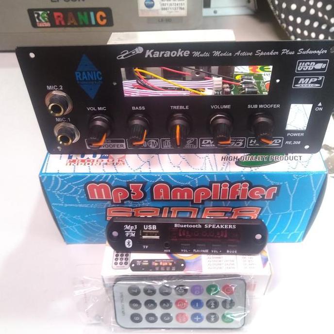 Kit Aktif Speaker Karaoke Mic Subwoofer Mono Plus Mp3 Bluetooth
