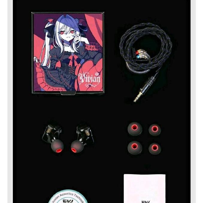 In Ear Monitor CVJ Vivian Earphone Dynamic Driver IEM Anime [terbaik]