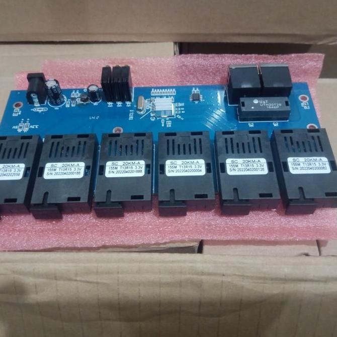 Lansungkirim- Konverter 6 Fo 2 Lan Pcb
