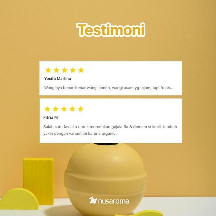 Cod,Bisa- Nusaroma Lemon Organic Essential Oil - Minyak Aromaterapi Untuk Energi Dan Mood Booster