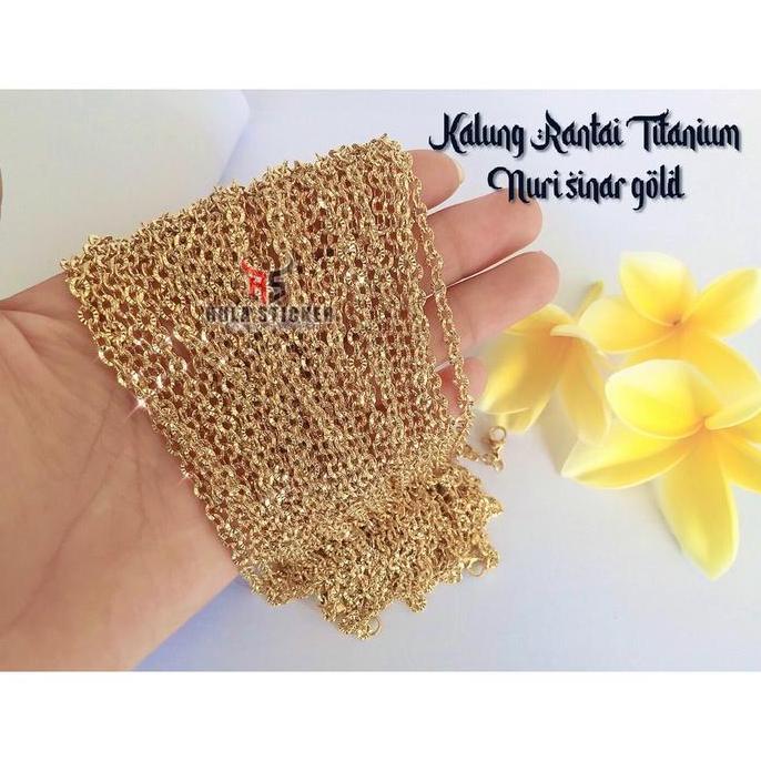 Goldsand- Kalung Rantai Mci Titanium Stainles Premium Chain Anti Karat Pria Wanita Nuri Sinar / Kalu