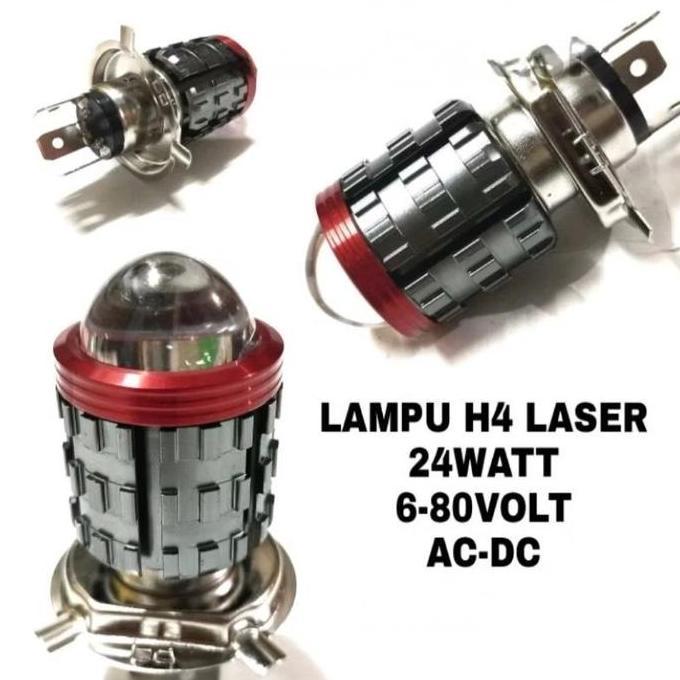 LAMPU DEPAN LED H4 LASER PREMIUM/HEADLAMP H4 LED LASER/LAMPU DEPAN Universal all motor mobil