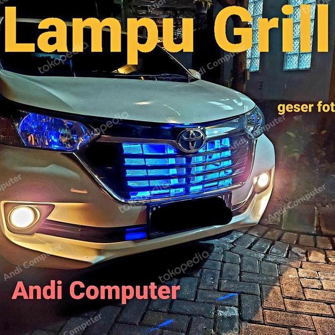 Yesss- Lampu Dalam Grill Mobil 6 Mata Lampu Variasi Mobil Motor 1Pcs/Strip